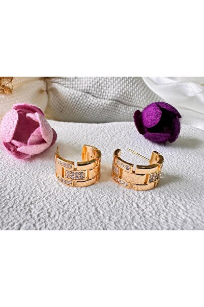 H&S AKSESUAR KALIN ZİRKON TAŞLI KÜPE