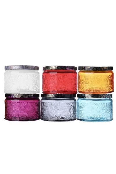 PUFO Set de 6 lumânări parfumate Pufo Luxury în boluri elegante de sticlă cu capace