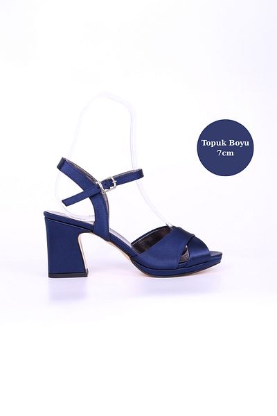 E&L Company 7cm Navy Blue Satin. Running Guaranteed.