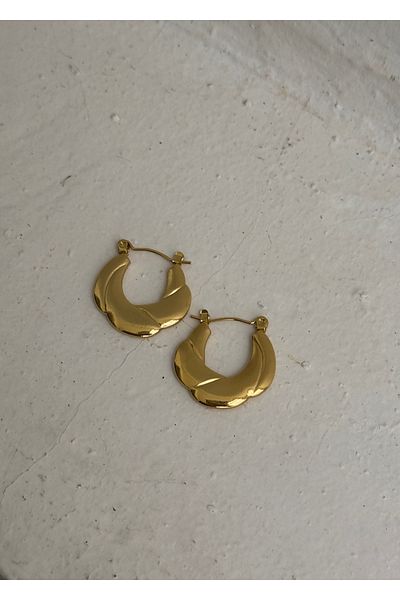 KİLİGİSTANBUL Vintage Steel Hoop Earrings