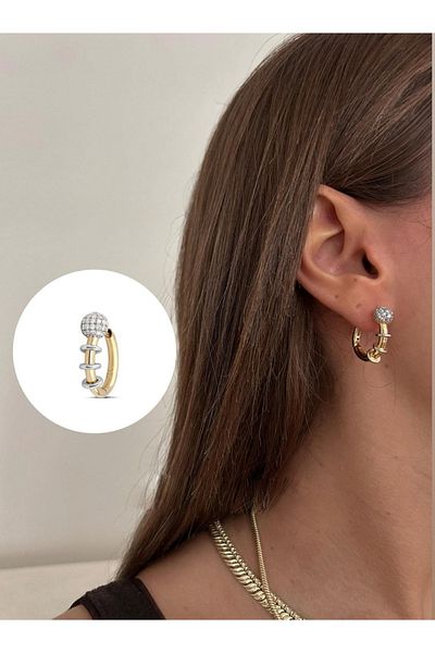 Liora Ring Stone Design Earrings