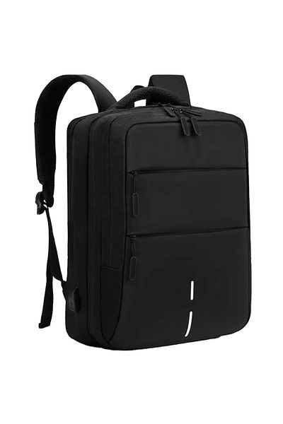 PUFO Rucsac premium pentru laptop cu compartimente, 45 x 32 cm, negru