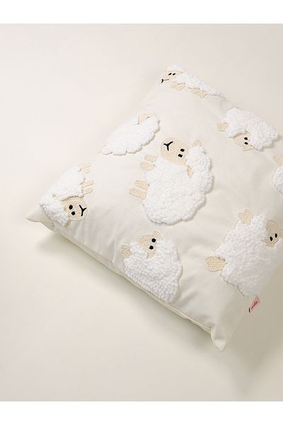 Galia Tasarım Counting Sheep - Galia Kids Lamb Sheep Velvet Feather Throw Μαξιλαροθήκη