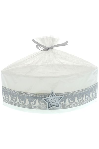 GiftExpress Christmas candle paraffin 2 white-gray candles