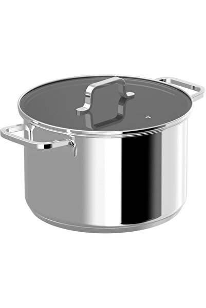 Berghoff BerhgHOFF Dina Helix Paslanmaz Çelik Kapaklı Derin Tencere 24cm - 13...