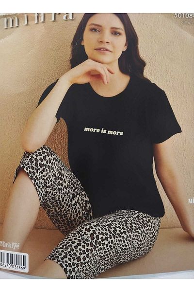 Mihra Six Leopard Print Capris Pajama Set