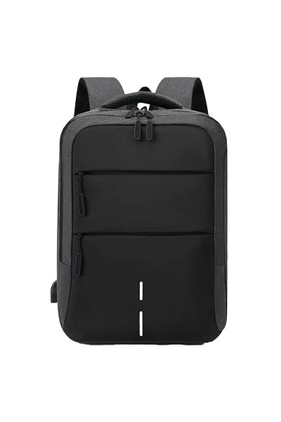 PUFO Rucsac premium pentru laptop cu compartimente, 45 x 32 cm, gri