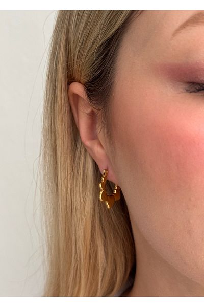 KİLİGİSTANBUL Vintage Steel Hoop Earrings