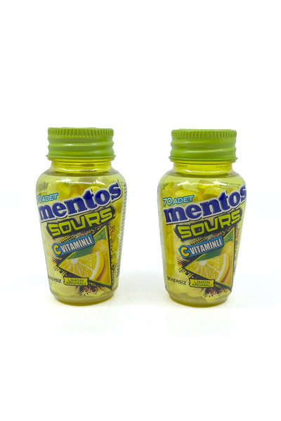 Mentos Sours Şekersiz Tatlandırıcılı C Vitaminli Limon Aromalı Tablet Şekerle...