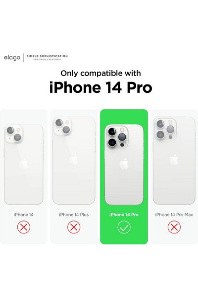 Generic Silicone Case Cover Compatible with iPhone 14 Pro 6.1 " , Ultra Slim Fit with Full Body Protection