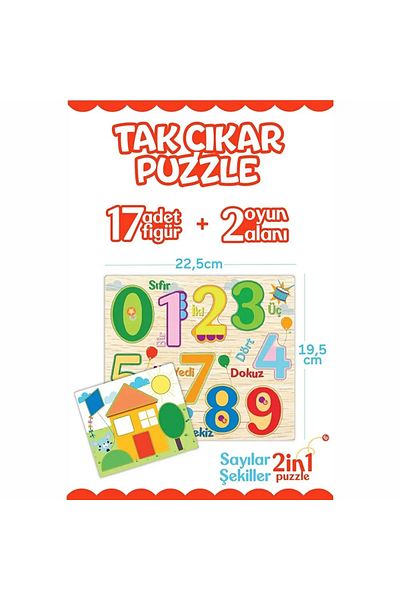 Vivaverse 2-Piece Plug and Play Puzzle Shapes - Numbers