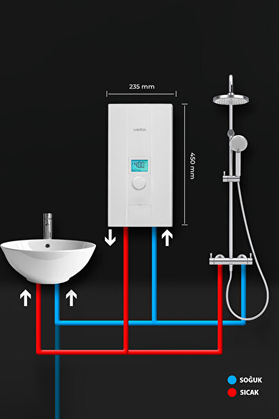 Veito Blue S Elektrikli Ani Su Isıtıcı - (3 FAZ, 21 KW) Ücretsiz Montaj