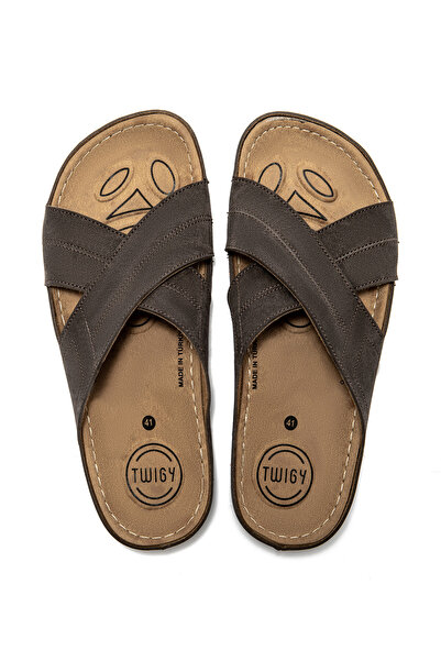 Twigy Silva Erkek Terlik Kahverengi 41/45