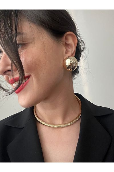 Hoop jewelery Vintage Model Glitter Ball Earrings