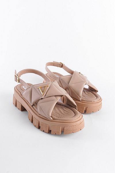 Capone Outfitters Sandale de damă Chiquita cu talpă groasă cu curele la gleznă
