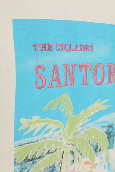 Quzu Santorini Printed Oversize T-Shirt