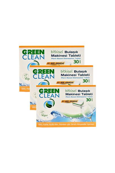 Green Clean Herbal Dishwasher Tablets 30 X 3 Pieces