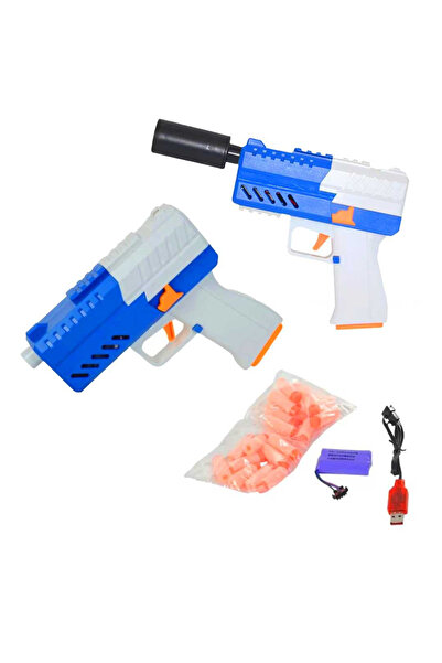 Genel Markalar TİİM GLOCK 18 SÜNGER TABANCASI D2 TAM OTOMATİK SUSTURUCULU ŞARJLI MAVİ 3+(1 ADET FİYATIDIR)