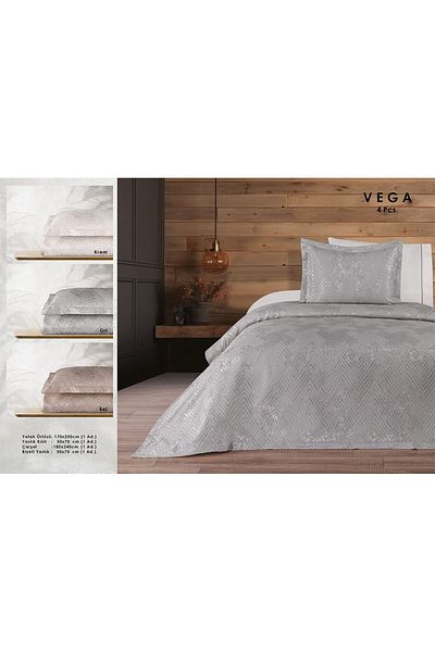 HUZUR ÇEYİZ İrina Vega 4 Piece Single Bed Cover Set