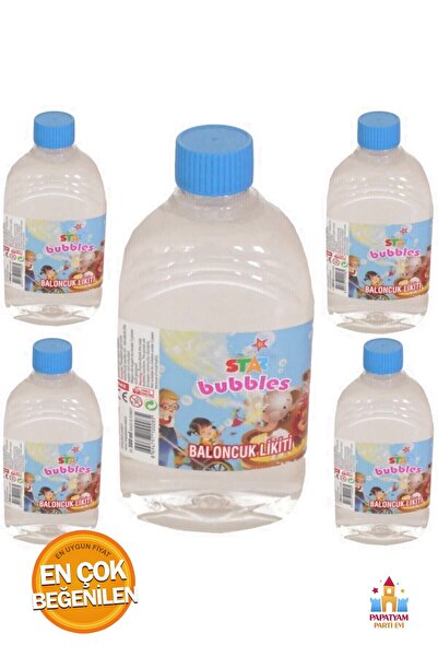 PapatyamPartiEvi Köpük Baloncuk Likiti - Yedek Solüsyon 500 Ml - 5 Adet
