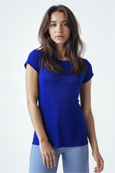 WESTMARK LONDON Princess Blue Crew λαιμόκοψη βαμβακερό γυναικείο κοντομάνικο μπλουζάκι BETTY O-NECK TOP