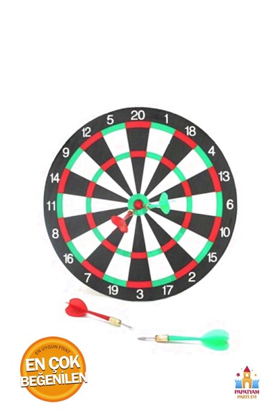 PapatyamPartiEvi Dart Tahtası ve Ok Seti - Evde Eğlenceli Zaman Geçirmek İçin...