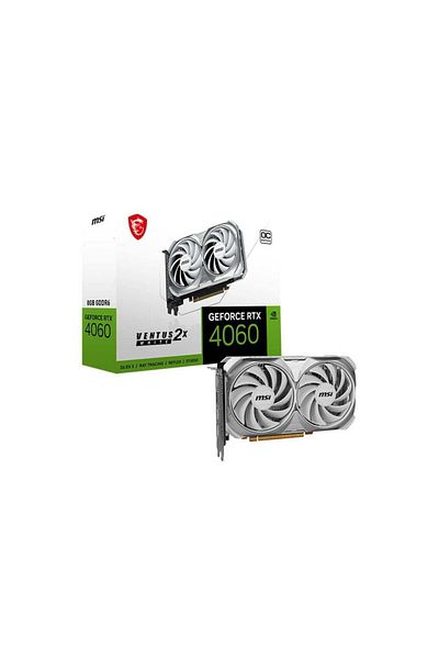MSI Geforce Rtx4060 Ventus 2X White 8g Oc 8Gb Gddr6 128Bit Graphics Card (3Xdp 1Xhdmi)