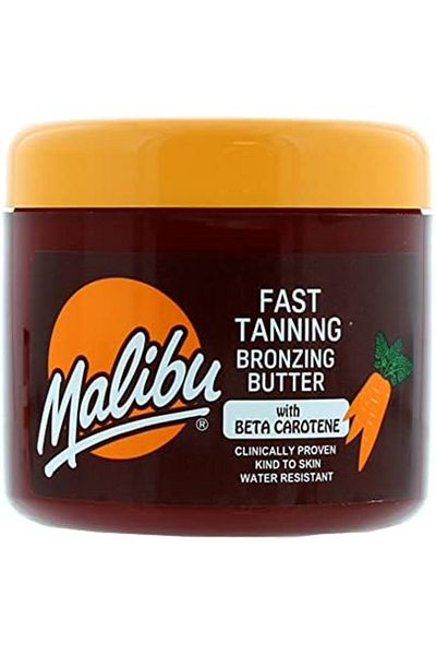 Malibu Sun Bronzing Fast Tanning Body Butter with Beta Carotene, Tropical Coconut Fragrance, 300ml