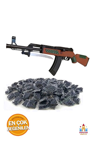 PapatyamPartiEvi AK47 Model Tüfek + 10 Adet Boncuk Seti - Çocuklar İçin Eğlen...