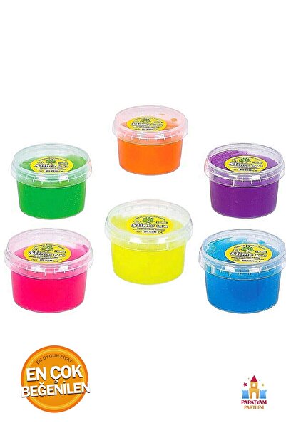 PapatyamPartiEvi مجموعة سلايم ملونة عالية الجودة مكونة من 5 قطع - جل لعب سلاي...