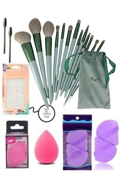 Sibelon Makyaj Fırça Seti 13 Cm & Makyaj Süngeri Seti 20 Parça