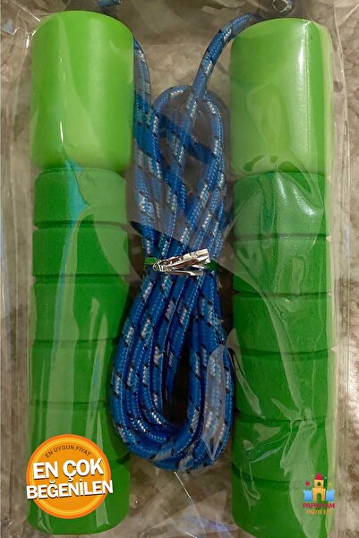 PapatyamPartiEvi حبل القفز للعب الأطفال قابل للتعديل - أخضر أزرق، لعبة رياضية...