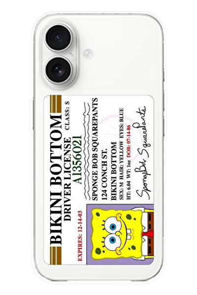 WANNA PROTECT iPhone 16 Şeffaf Driver Desenli Silikon Telefon Kılıfı