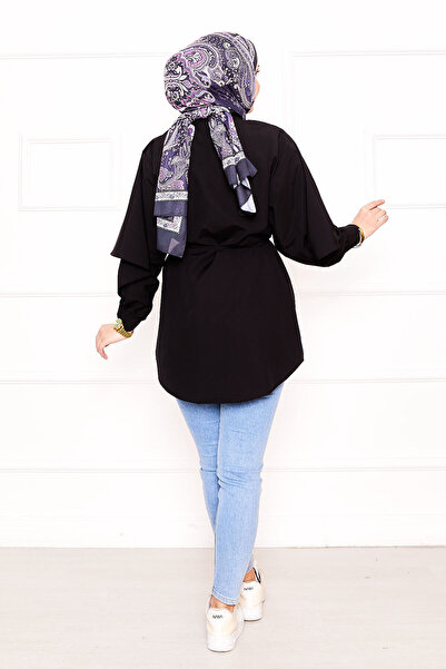 İpli Women's Bolero Detailed Waist Belted Tunic