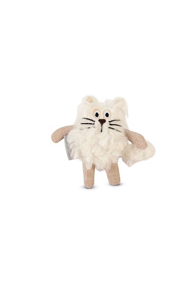 Beeztees Cat Toy, Cat, Plush, White, 15X10X3Cm Hnzrn