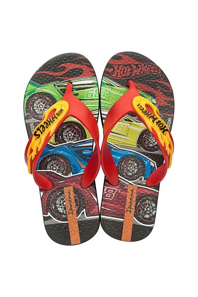 İpanema Hot Wheels Black Children's Slippers - Flip Flops, Size 25/34