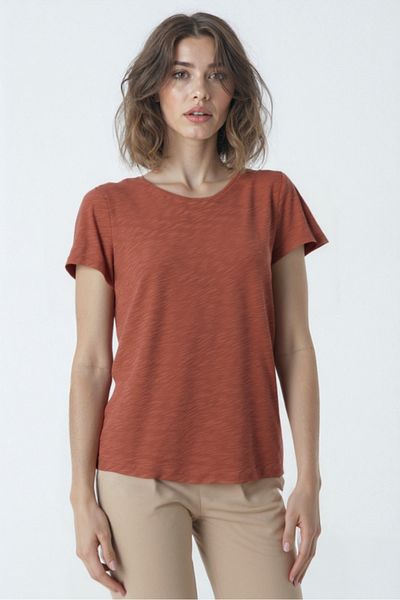 WESTMARK LONDON تي شيرت نسائي من القطن برقبة دائرية وأكمام قصيرة من Mercan BETTINA S/S TOP