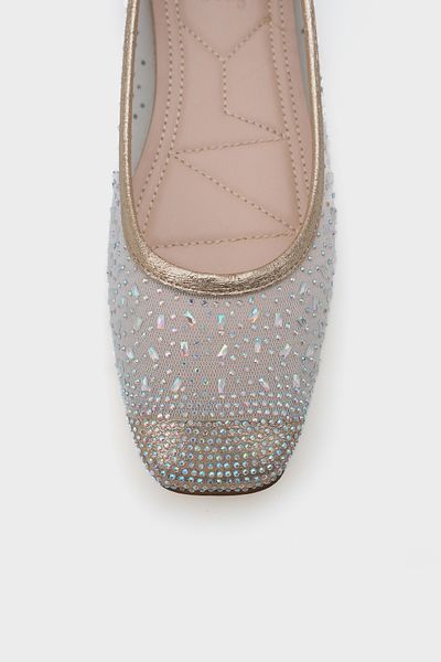 Capone Outfitters Adore Blunt Toe Stoned Laced Baleriny Damskie