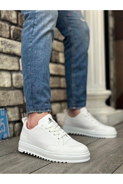 pabucmarketi Lace-Up Men's Sports Shoes White (White Sole)