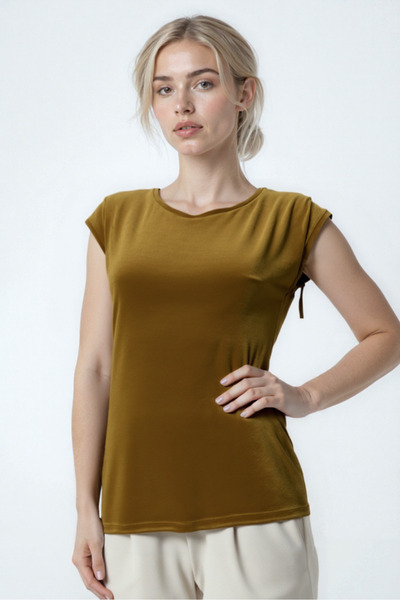 WESTMARK LONDON Milk Coffee Crew Neck Cotton Women's Short Sleeve T-Shirt Betty O-Neck Top