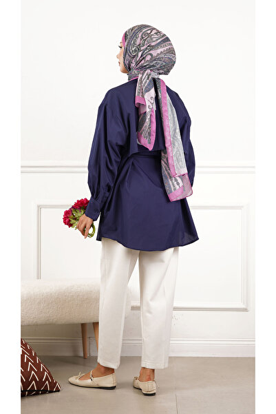 İpli Women's Bolero Detailed Waist Belted Tunic