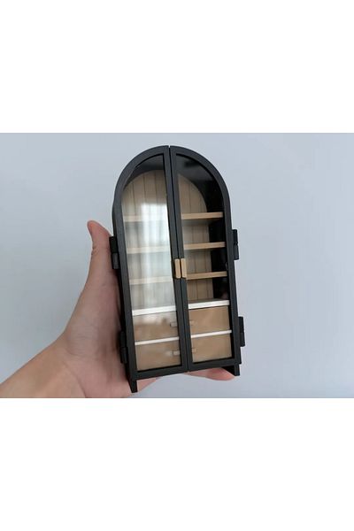 CharmFancy 1/12 Scale Display Case with Lid Miniature Diorama Ware Accessory