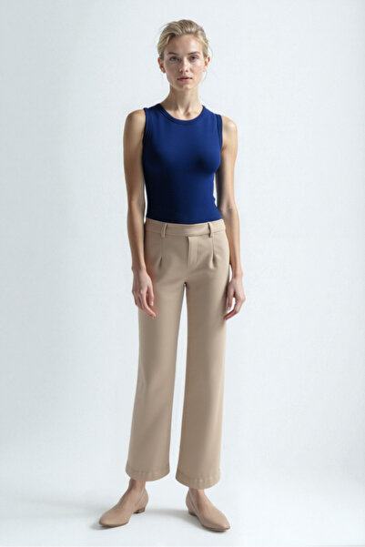 WESTMARK LONDON Γυναικείο αμάνικο μπλουζάκι Midnight Blue Crew Neck Modal SHARON S/L RIB TOP