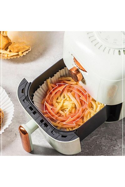 Emperium 50 Pcs Air Fryer Baking Paper Disposable 23 cm Round Baking Paper XXL with Pvc (5122)