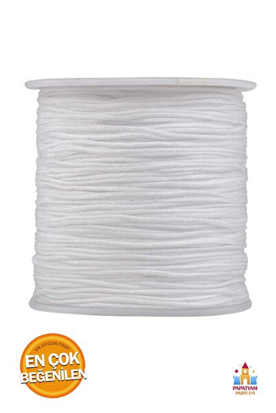 PapatyamPartiEvi حبل المظلة الأبيض 100 متر |   نشاط مغامرة آمن مع مادة متينة