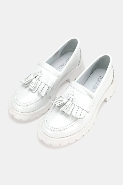 TUNAELLİ ЖІНОЧІ БІЛІ РУГАНІ ЧЕРЕВИКИ З НАСТУПНОЮ ПІДБОРОМ, З ПУШКОЮ, З НАТУРАЛЬНОЇ ШКІРИ, РОЗМІР 36-41