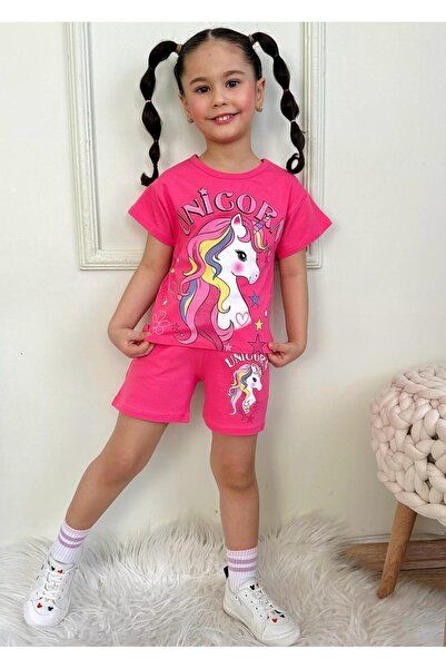 LİLLYPİCCA Unicorn Patterned Frilly Shorts Set - Set of 2