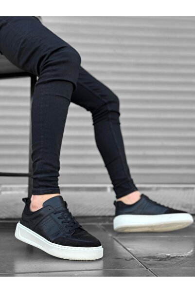 pabucmarketi Lace-Up Inside and Outside Genuine Leather Classic Men's Shoes B...