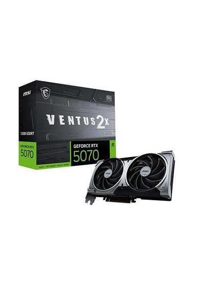 MSI Geforce Rtx5070 12g Ventus 2X Oc 12Gb Gddr7 192 Bit Dlss 4 Graphics Card