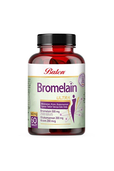 Balen Bromelain Ultra Bromelaın, Krom, Glukomannan Tablet 640 Mg 60